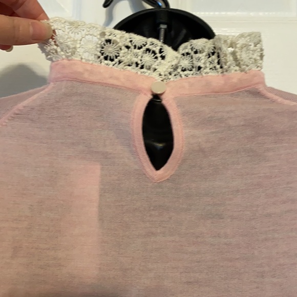 J. Crew Tippi sweater with lace collar size M - Picture 7 of 12